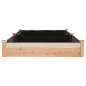 Berkfield Garden Raised Bed with Liner 240x120x25 cm Solid Wood Fir