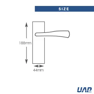 Intelligent Hardware - Internal Door Handle - Pair - Grosvenor - Lever on Backplate - Lever Latch Furniture - Chrome Plated