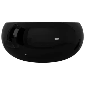 Belfry Bathroom Revere 400mm W Ceramic Circular Sink Black