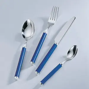 Play! 24 Piece 18/10 Stainless Steel Cutlery Set, Service for 6 Blue