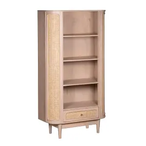 Valencia Bookcase - Cane & Mango Wood - L40 x W90 x H165 cm