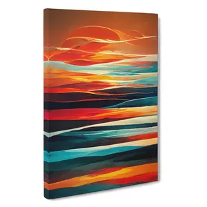 Sunset In Abstract No.6 - Wrapped Canvas Print 60cm H x 40cm W x 3cm D