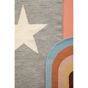 Premier Kids Grey and White Star Rug