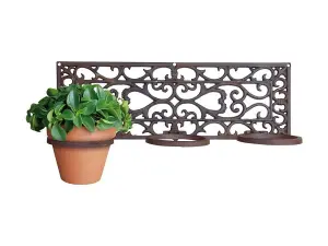 Cast Iron Wall Mounted Pot Holder - 3 Pot