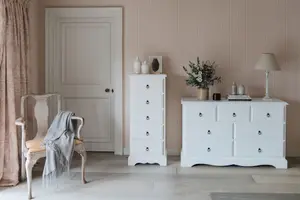 Romance True White 3 Over 4 Chest of Drawers