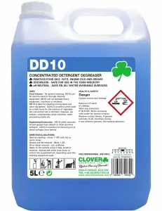 Clover Chemicals DD10 Concentrated Detergent Degreaser 5l