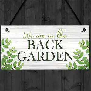 Back Garden Signs Hanging Door Wall Plaque Welcome Sign Home Decor Family Gift