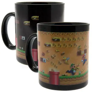 Super Mario Heat Changing Mug Black/Gold (One Size)