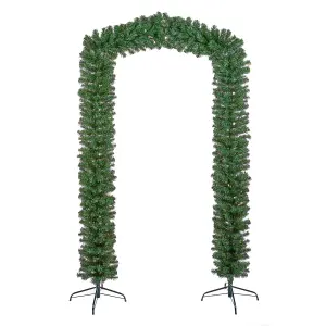 8ft Green Artificial Christmas tree arch