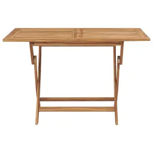 Berkfield Folding Garden Table 120x70x75 cm Solid Teak Wood