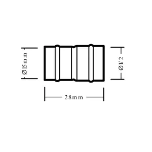 Plumbsure Adaptor (Dia)15mm, Pack of 2