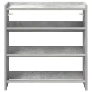 Berkfield Shoe Rack Concrete Grey 60x25x62 cm Engineered Wood