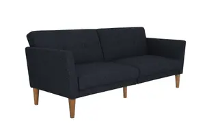 Regal 3-Seater Sofa Bed in Blue Fabric