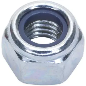 100 Pack of Zinc Plated M8 Nylon Locknut Bolts - DIN 982 - 1.25mm Pitch for Secure Fastening