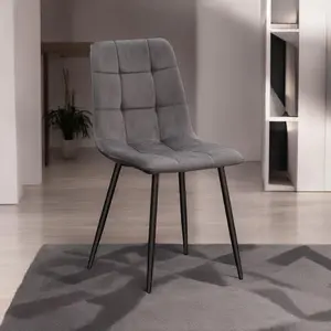 Eyre Upholstered Dining Chair Grey