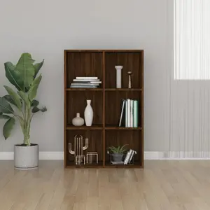 Gardinier Book Cabinet 66 x 30 x 98 cm Engineered Wood Brown Oak