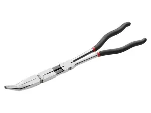 Facom Double Jointed Extra Long Half-Round Nose Pliers 45 Degree Angle 340mm