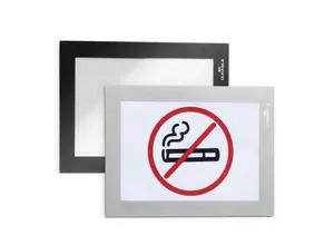 Durable DURAFRAME Self Adhesive Magnetic Signage Frame - 2 Pack - A6 Silver