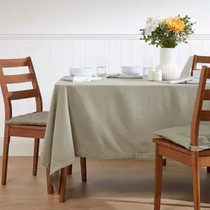 Homescapes Grey Cotton Square Tablecloth 137 x 137 cm