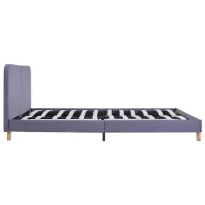 Berkfield Bed Frame Light Grey Fabric 150x200 cm 5FT King Size