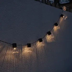 ValueLights Pair Of IP44 Rated Battery Operated Outdoor Integrated Warm White LED Festoon Pumpkin Lights