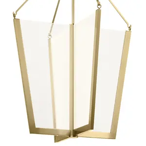 Luminosa Kichler Calters Integrated LED Pendant Ceiling Light Champagne Gold, 3000K