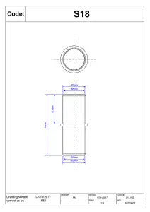 McAlpine S18 1.25" Pushfit Straight Overflow Connector