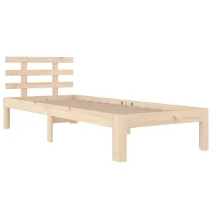 Berkfield Bed Frame Solid Wood 90x200 cm