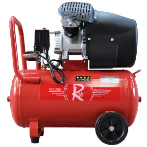 RocwooD Air Compressor Electric 50L Litre 2200w Silent 116PSI