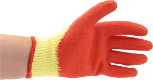 Outdoor Garden Unisex Easy Grip Gardening Gloves with Non Slip Latex Grip - Pair (LARGE)