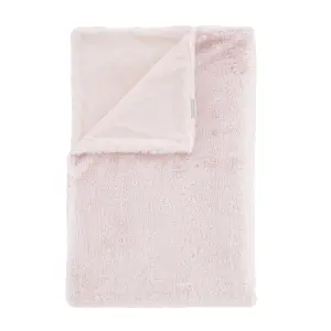 Catherine Lansfield Cosy Glamour Fur 130x170 cm Blanket Throw Blush Pink