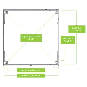 12ft x 12ft (3.7m x 3.7m) Meridian Gazebo with Wooden Bar Counter