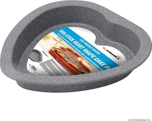 Non Stick Heart Shape Cake Pan Baking Tray Roasting Kitchen Bake Tin Oven Grey