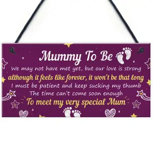 Red Ocean Mummy To Be Gifts From Bump Hanging Plaque Baby Shower Present To Mum From Baby Daughter Son Gift