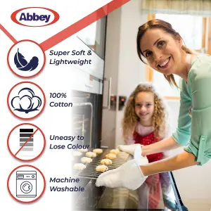 Abbey Professional Double-Sided Heat Resistant Heavy-Duty Cotton Oven Glove