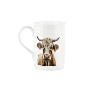 Highland Cow Mug - Bone China Farmyard Tea/Coffee Gift Cup