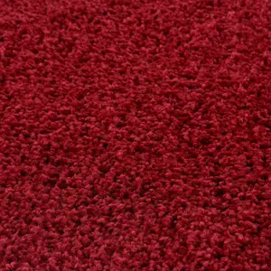 Myshaggy Collection Living Room Rugs Solid Design  Red