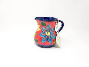 Signature Flowers Hand Painted Ceramic Kitchen Dining Small Pourer Jug 0.5L (H) 12cm