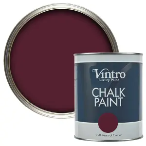 Vintro Dark Purple Chalk Paint/Furniture Paint Matt Finish 1 Litre (Sweet Damson)