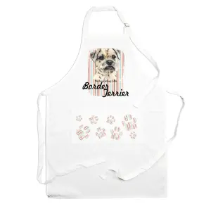 Purely Home Border Terrier Apron - Novelty Kitchen Gift for Dog Lovers