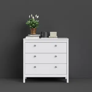 Madrid Chest 3 drawers in White