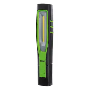 Draper  COB/SMD LED Rechargeable Inspection Lamp, 7W, 700 Lumens, Green 11759