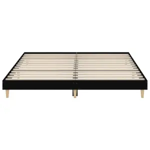 Berkfield Bed Frame Black 200x200 cm Engineered Wood