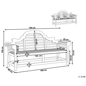 Garden Bench MARLBORO Acacia Wood Light Wood