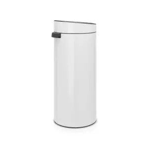 Brabantia Touch Tall White Metal Bin - 30L Freestanding