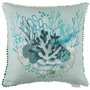 Coralie Coastal Loop Edge Cushion Throw Cushion 50cm x 50cm