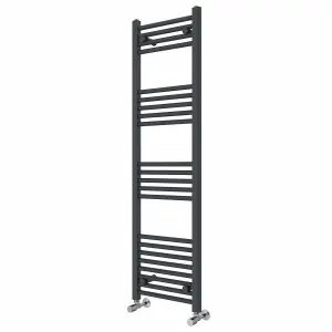 Right Radiators 1400x400 mm Straight Heated Towel Rail Radiator Bathroom Ladder Warmer Anthracite