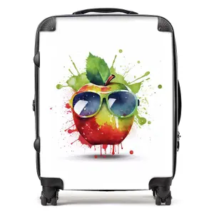 Apple In Glasses Splashart Suitcase - Large