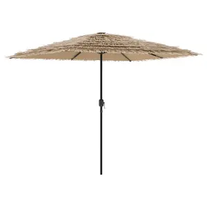 Berkfield Garden Parasol with Steel Pole Brown 248x248x248 cm