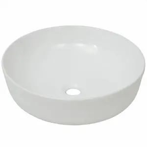 Belfry Bathroom Rina 415mm W White Ceramic Circular Sink